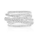 Bague argent 925 entrelacée zirconias - vue 3
