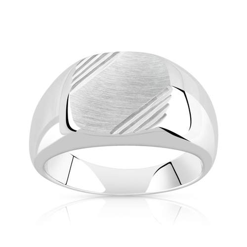 Chevalière argent 925 mate