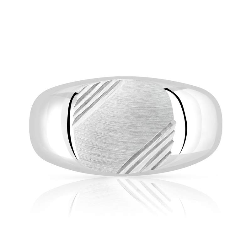 Chevalière argent 925 mate - vue 3