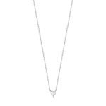 Collier argent 925 coeur zirconia 45 cm - vue 1