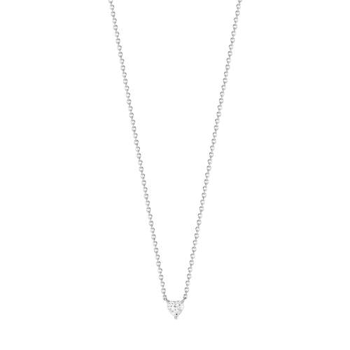 925 silver zirconia heart necklace 45 cm