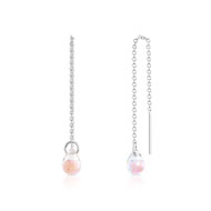 Boucles d'oreilles argent 925 opale imitation