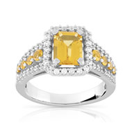 Bague argent 925 pierre imitation zirconia