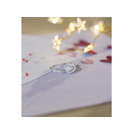 Duo alliance demi-tour solitaire argent 925 zirconias - vue D2