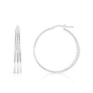 créoles argent 925 30 mm