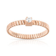 Bague argent 925 rosé acier zirconia