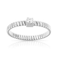 Bague argent 925 acier zirconia