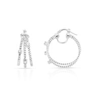 Créoles argent 925 acier zirconia