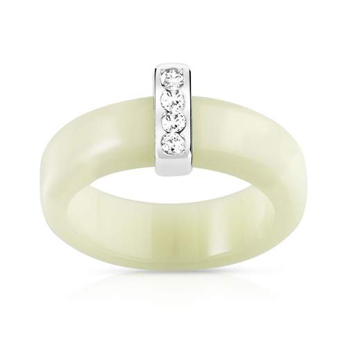 925 silver zirconia resin ring
