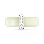 Bague argent 925 résine zirconia - vue 3