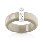 Bague argent 925 résine zirconia - vue 1