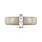 Bague argent 925 résine zirconia - vue 3