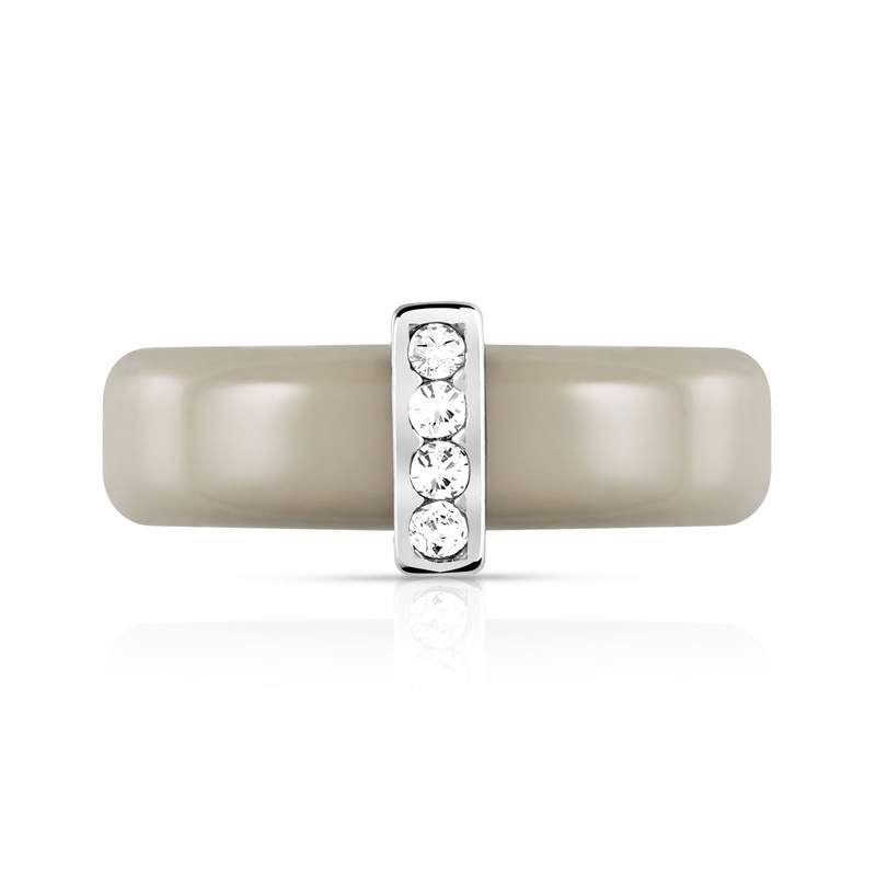 Bague argent 925 résine zirconia - vue 3