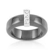 Bague argent 925 résine zirconia