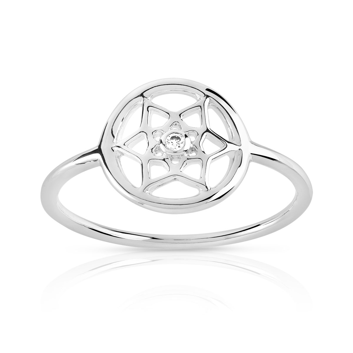 Bague argent 925 zirconia - vue V1