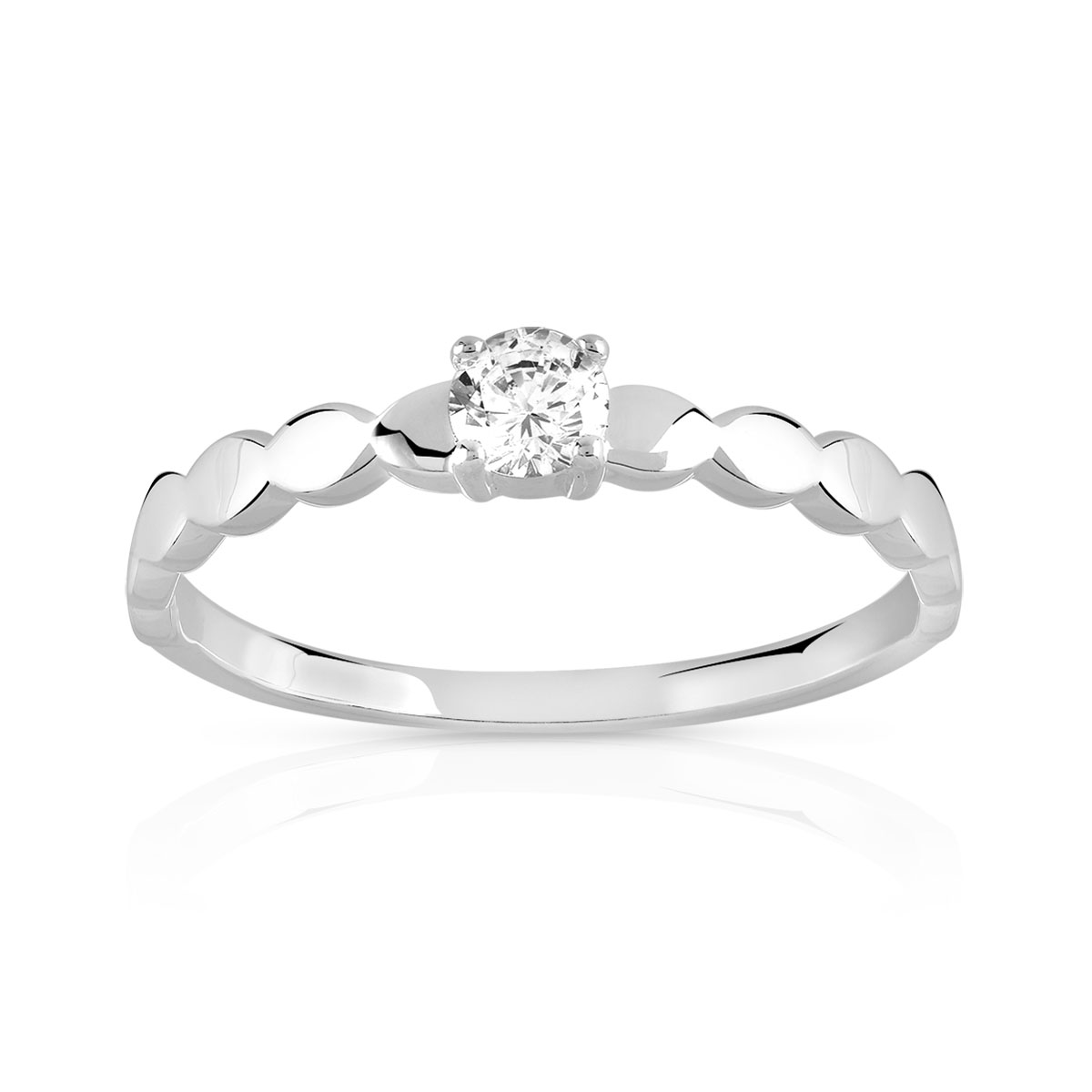 Bague argent 925 zirconia - vue V1