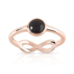 Bague argent 925 rosé ambre - vue 1