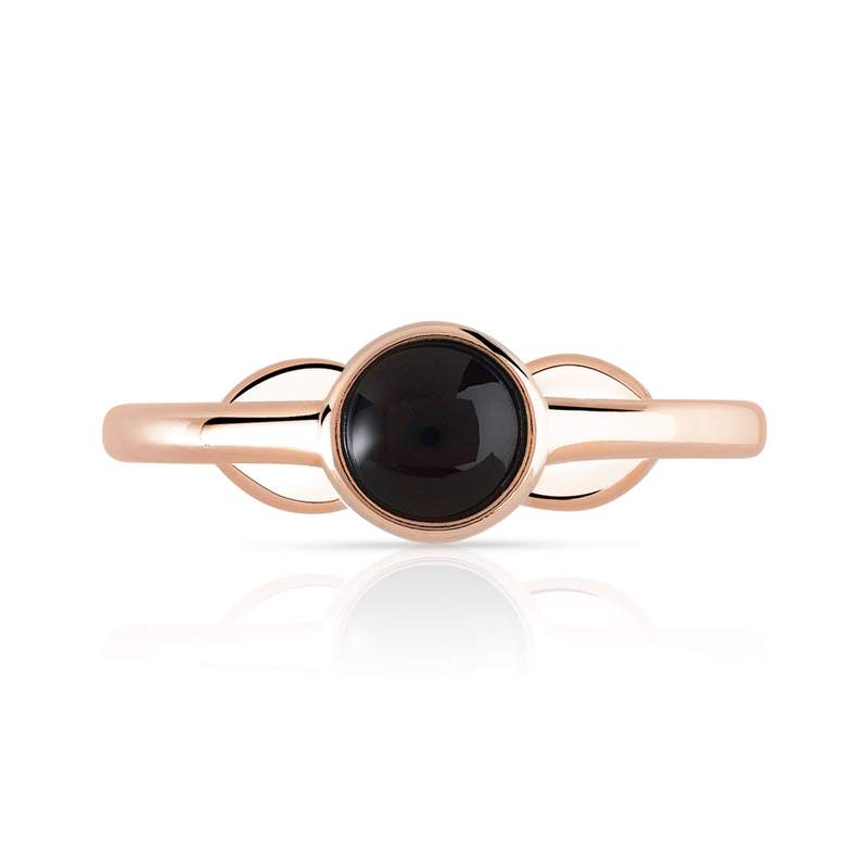 Bague argent 925 rosé ambre - vue 3