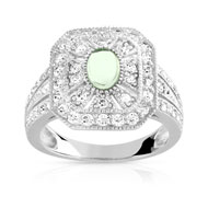 Bague argent 925 zirconia pierre imitation