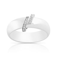 Bague argent 925 céramique zirconia
