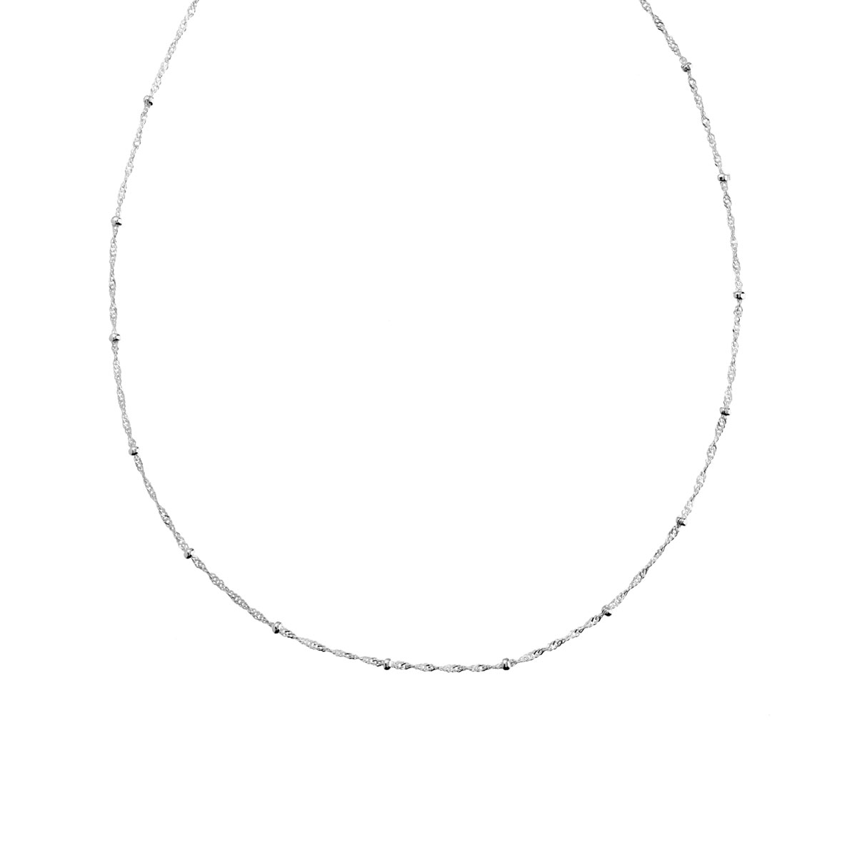 Chaine maille singapour argent 925 45 cm - vue V1