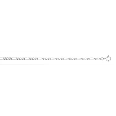 Chaîne argent 925 maille cheval alternée triple 50 cm - vue 1
