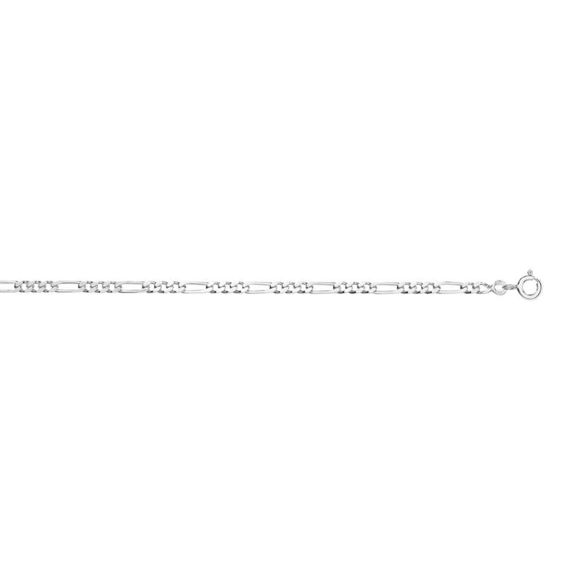 Chaine argent 925 maille cheval alternée triple 55 cm - vue 1