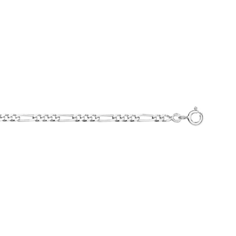 Chaine argent 925 maille cheval alternée triple 55 cm - vue D1