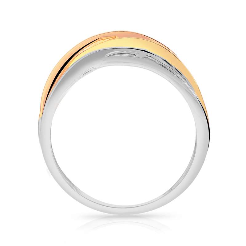 Bague 3 ors 750 diamant - vue 2