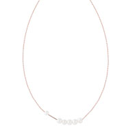 Collier plaqué or rose perles de culture de chine