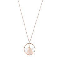 Collier plaqué or rose nacre