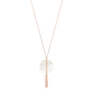 Collier plaqué or rose nacre