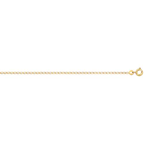 Collier plaqué or maille cheval 55 cm