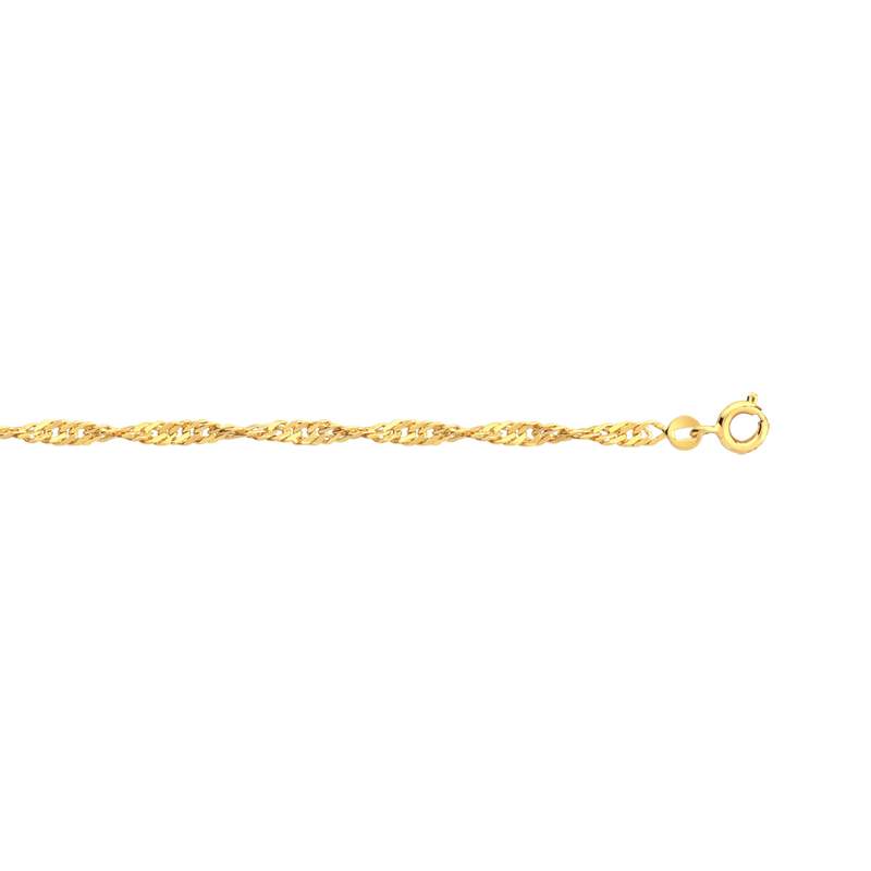 Chaine plaqué or maille singapour 55 cm - vue 1