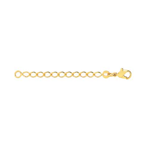 Chaînette extension plaqué or 6 cm