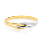 Bracelet jonc plaqué or 2 tons - vue 1