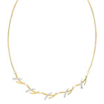 Collier plaqué or 2 tons branche 45 cm - vue 1
