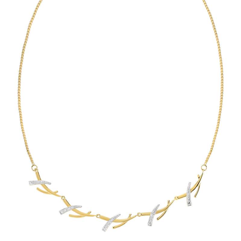 Collier plaqué or 2 tons branche 45 cm - vue 1