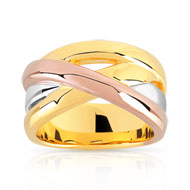 Bague plaqué or 3 tons