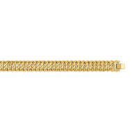Bracelet plaqué or maille américaine 23 cm