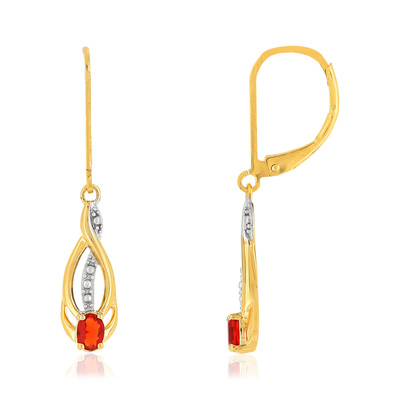 Boucles d'oreilles plaqué or 2 tons pi imitation - vue V1