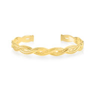 Bracelet jonc ouvert plaqué or 60 mm