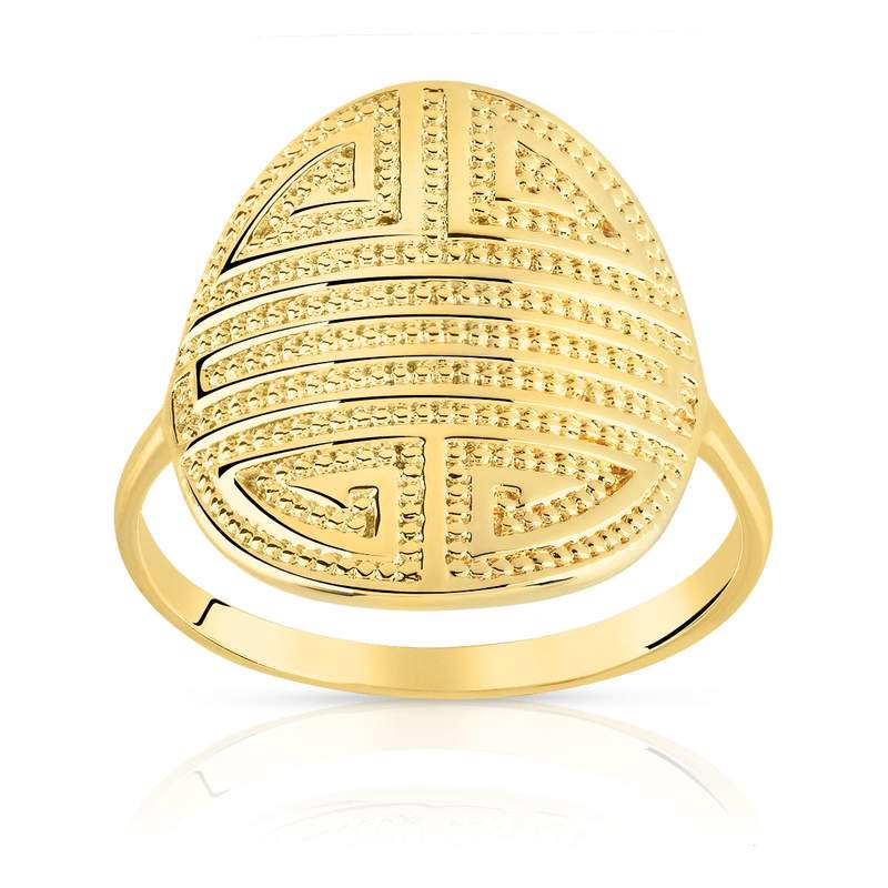 Bague plaqué or - vue 1