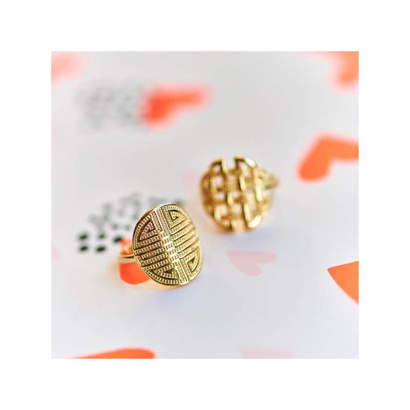 Bague plaqué or - vue D2