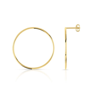 Boucles d'oreilles plaqué or - vue V1