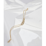 Bracelet plaqué or trois anneaux entrelacés 19 cm - vue D3