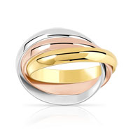 bague plaqué or argent 925