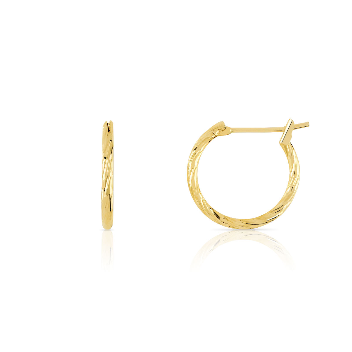 Créoles plaqué or - vue V1