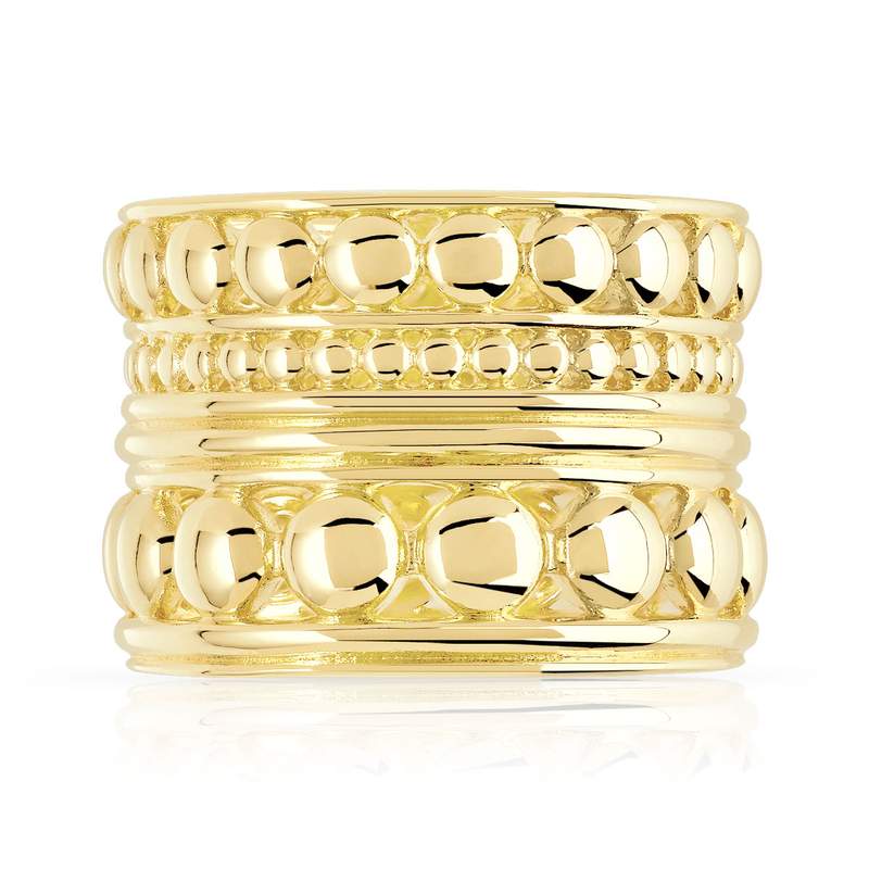 Bague plaqué or - vue 3