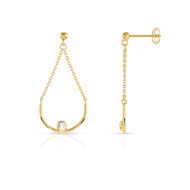 Boucles d'oreilles plaqué or zirconia